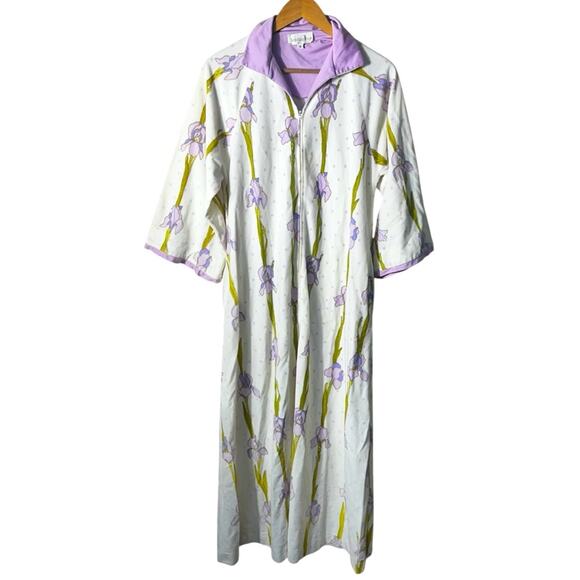 Dior Other - Christian Dior Vintage Iris Print House Dress Size Small